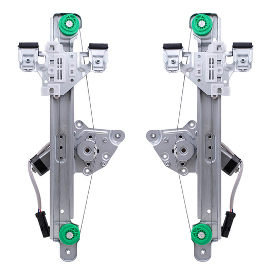 Set Rear Power Window Regulators with Motors Compatible with 2013-2016 SRX Performance Luxury Premium Base