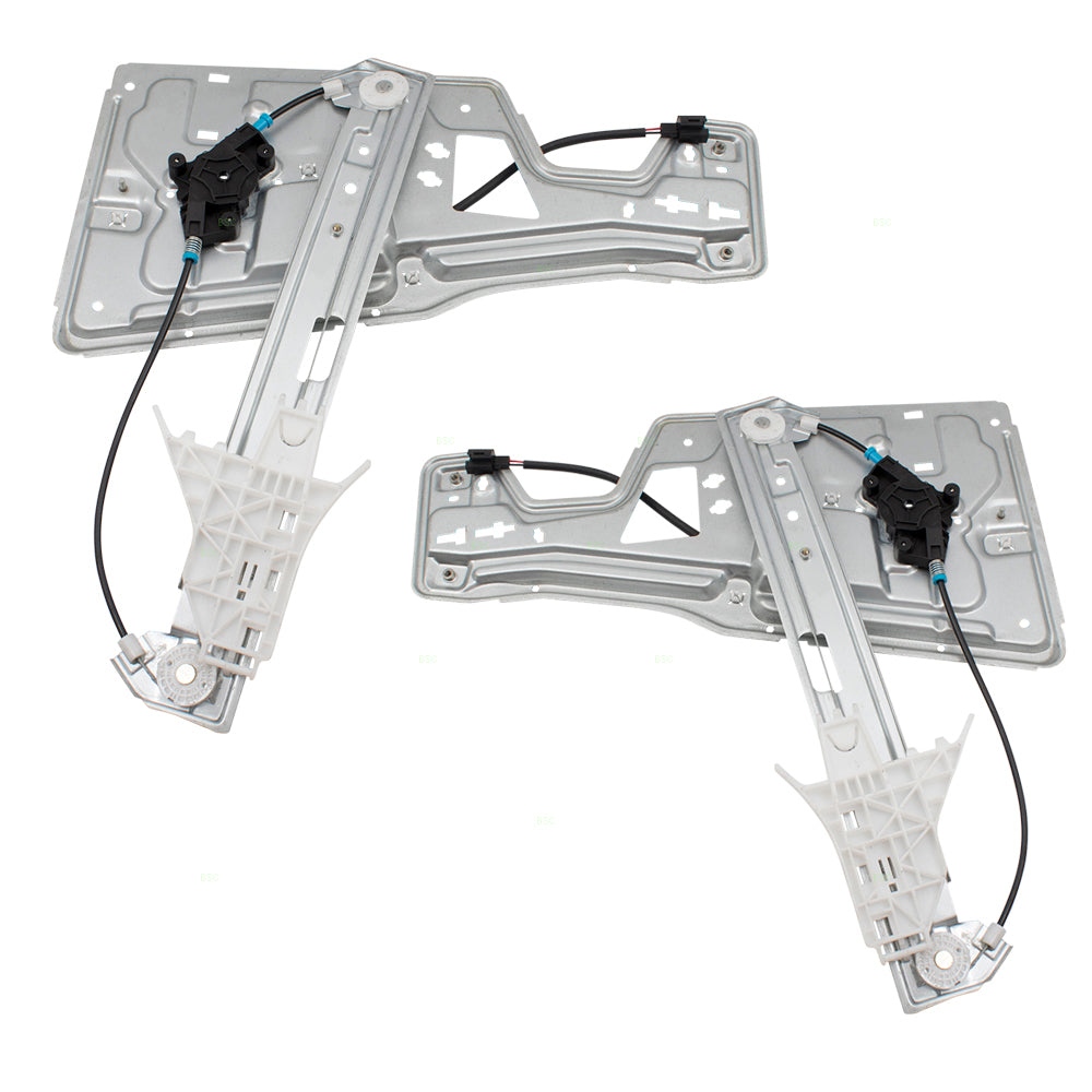 Set Front Power Window Regulators with Lift Motors Compatible with 2005-2009 Equinox 2006-2009 Torrent 88980891 19210258