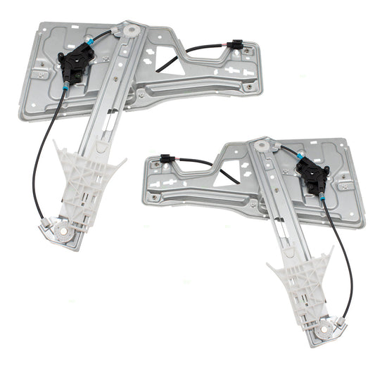 Set Front Power Window Regulators with Lift Motors Compatible with 2005-2009 Equinox 2006-2009 Torrent 88980891 19210258