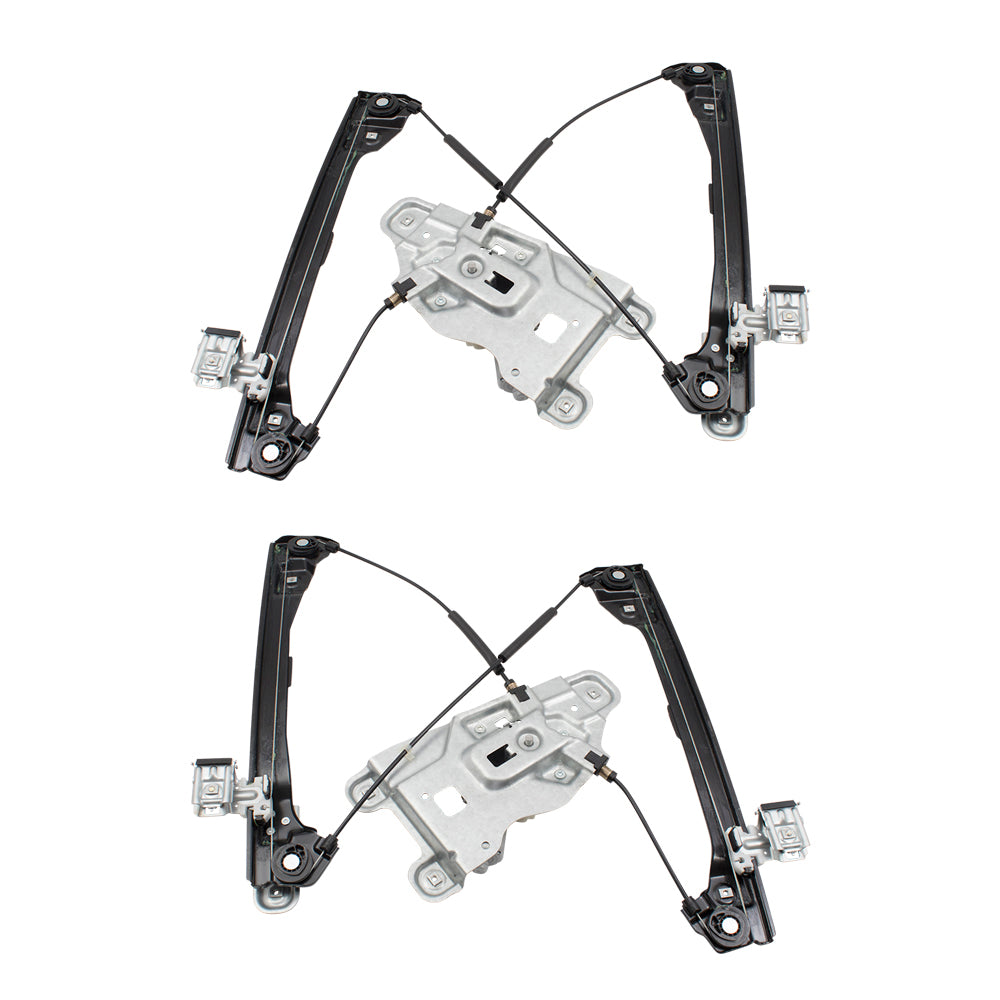 Set Front Power Window Regulators with Lift Motors Compatible with 2010-2011 Equinox Terrain 22803199 22803200