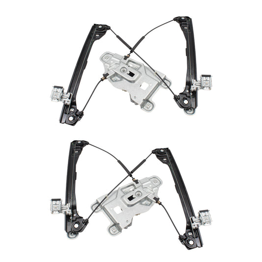 Set Front Power Window Regulators with Lift Motors Compatible with 2010-2011 Equinox Terrain 22803199 22803200