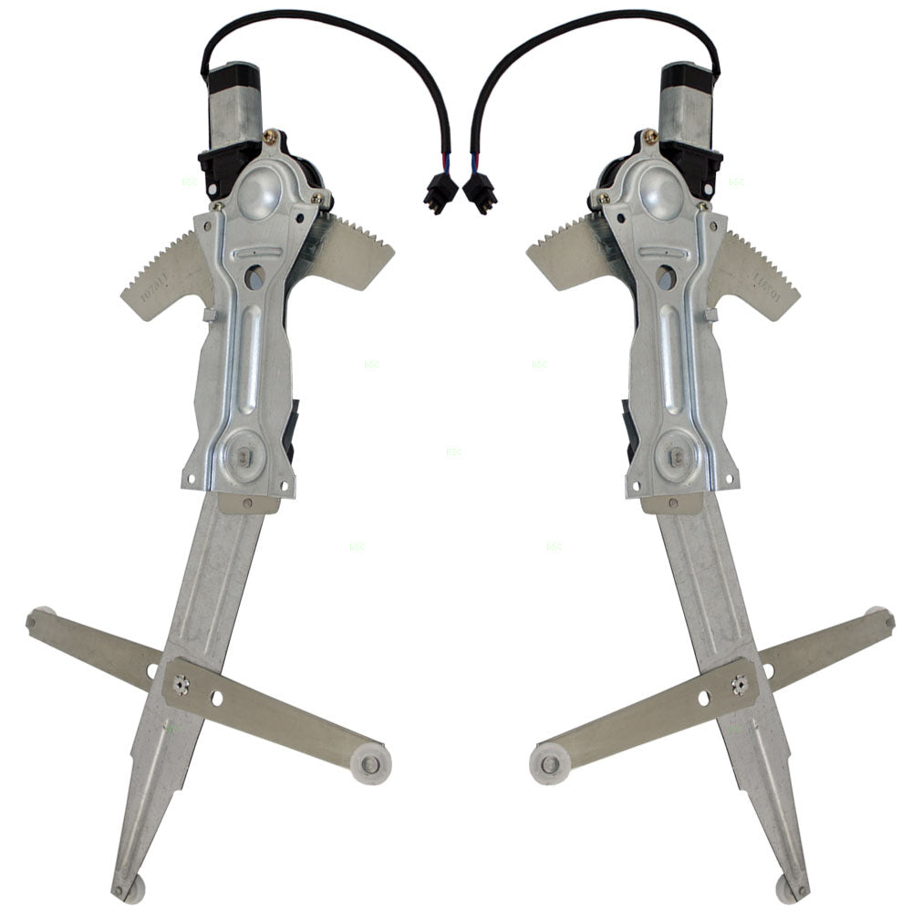 Set Front Power Window Regulators with Lift Motors Compatible with 1993-2002 Camaro Firebird 10305686 10305685