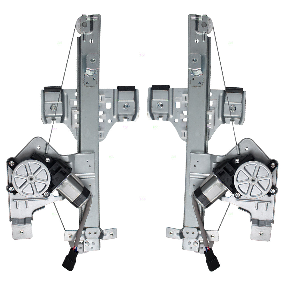 Set Rear Power Window Regulators with Lift Motors Compatible with 2006-2011 Lucerne 20910053 15929736