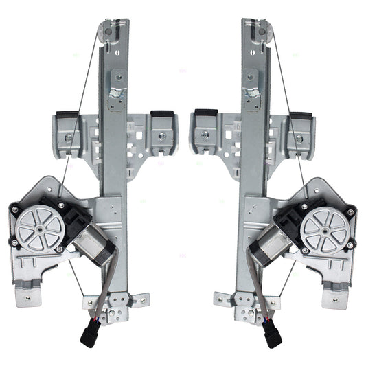 Set Rear Power Window Regulators with Lift Motors Compatible with 2006-2011 Lucerne 20910053 15929736