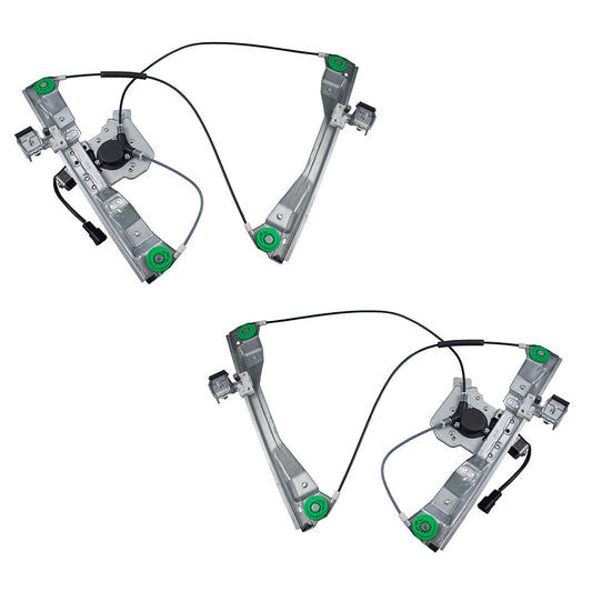 Set Front Power Window Regulators with Lift Motors Compatible with 05-10 Cobalt G5 Coupe