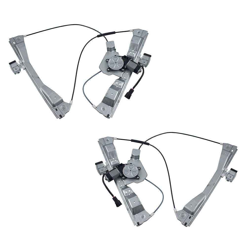 Set Front Power Window Regulators with Lift Motors Compatible with 05-10 Cobalt G5 Coupe