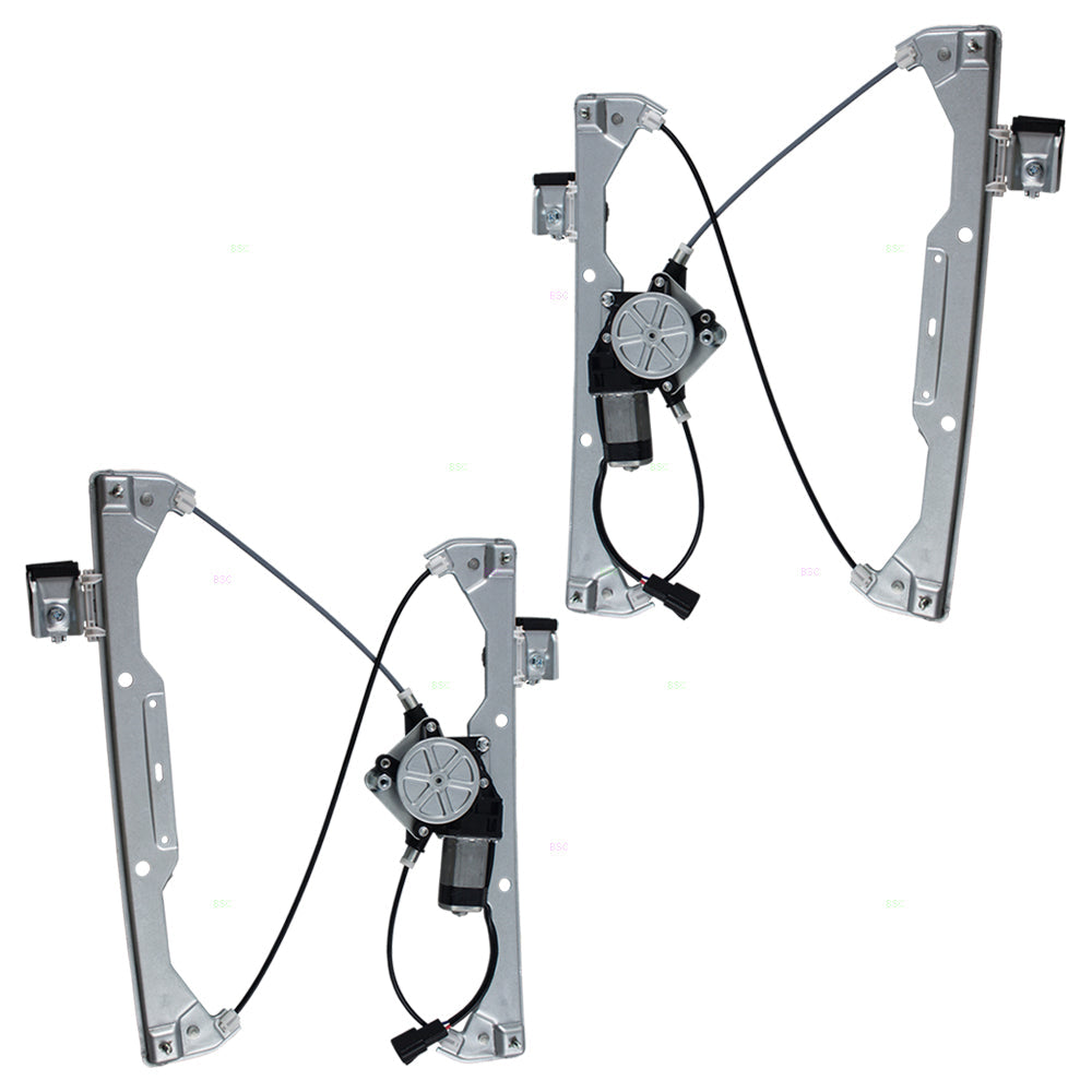 Set Front Power Window Regulators with Lift Motors Compatible with 2006-2011 HHR 227143322 2714331