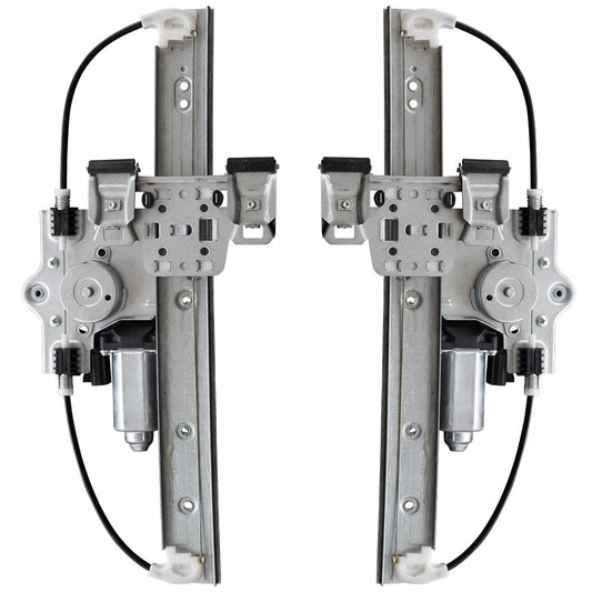 Set Rear Power Window Regulators with Lift Motors Compatible with 2006-2011 HHR 22714334 22704333