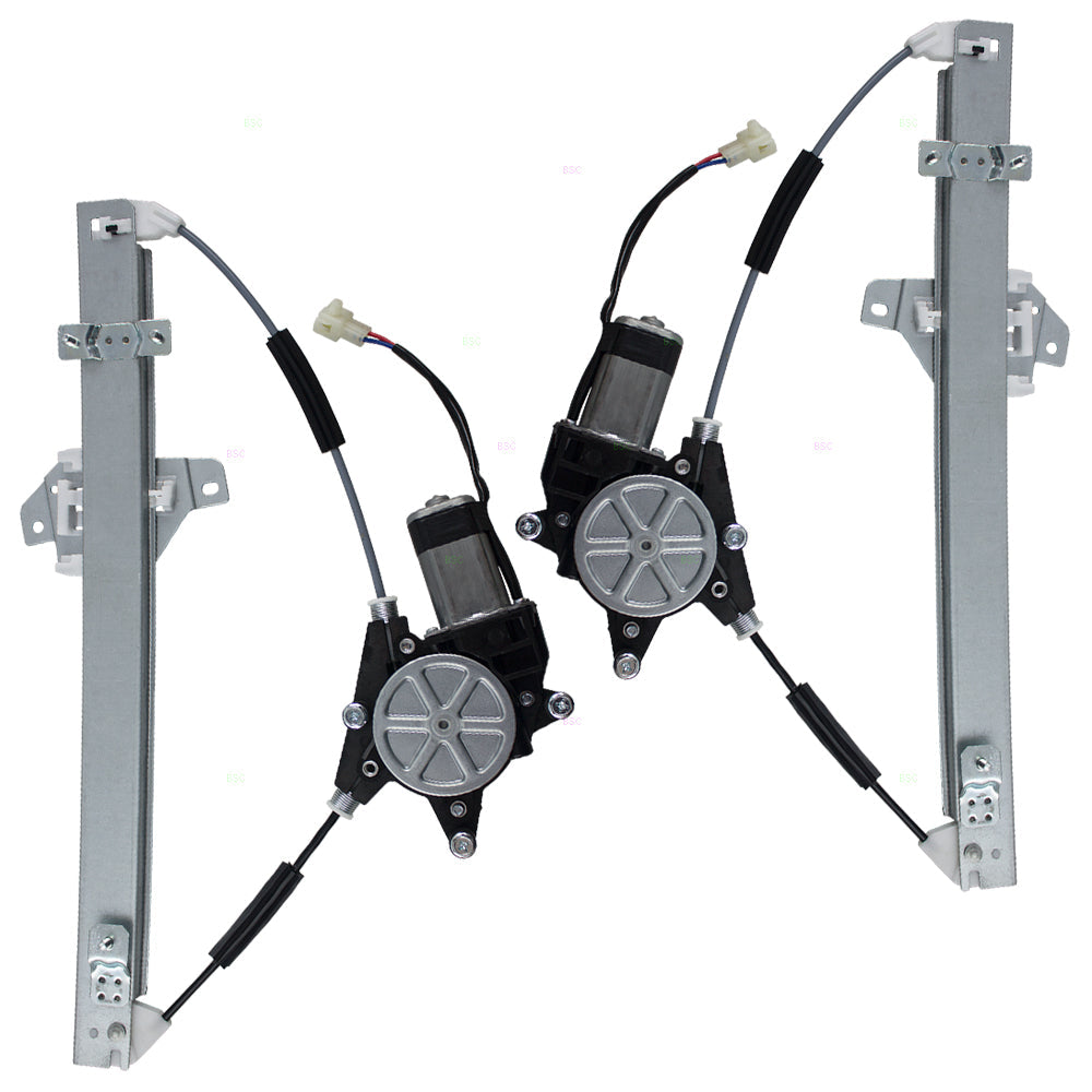 Set Front Power Window Regulators with Lift Motors Compatible with 2013-2015 Spark 2014-2016 Spark EV 95211436 95211437