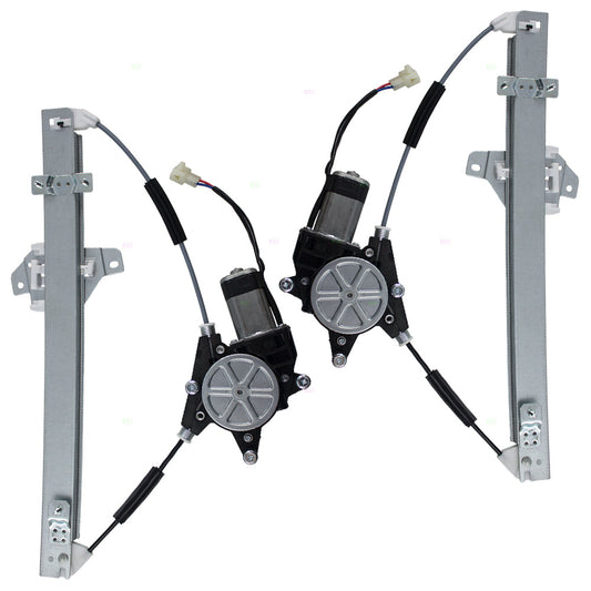 Set Front Power Window Regulators with Lift Motors Compatible with 2013-2015 Spark 2014-2016 Spark EV 95211436 95211437