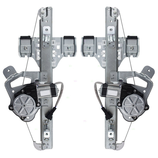 Set Rear Power Window Regulators with Lift Motors Compatible with 2006-2010 H3 & H3T 25964205 25964206