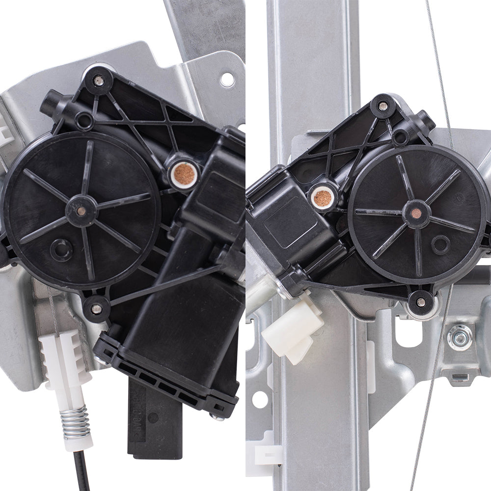 Driver Left Passenger Right Power Window Regulator Set with Motor 4 Piece Set Compatible with 2010-2012 Cadillac SRX