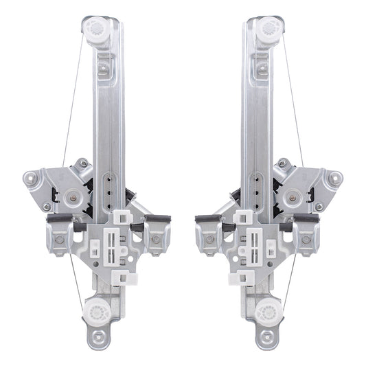 Rear Driver Left Passenger Right Power Window Regulator with Motor Compatible with 2010-2012 Cadillac SRX