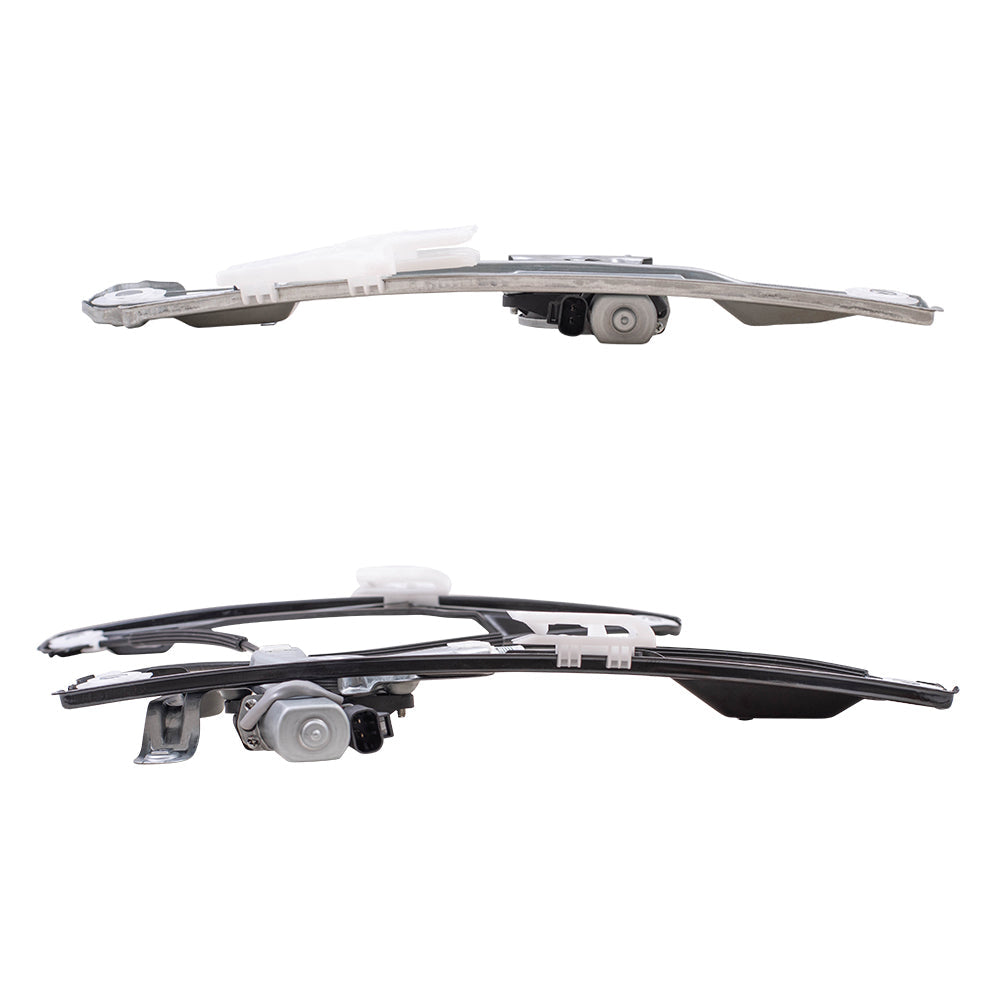 Driver Left Passenger Right Power Window Regulator with Motor 4 Piece Set Compatible with 2012-2013 Buick Verano