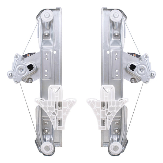 Rear Driver Left Passenger Right Power Window Regulator with Motor Compatible with 2012-2013 Buick Verano