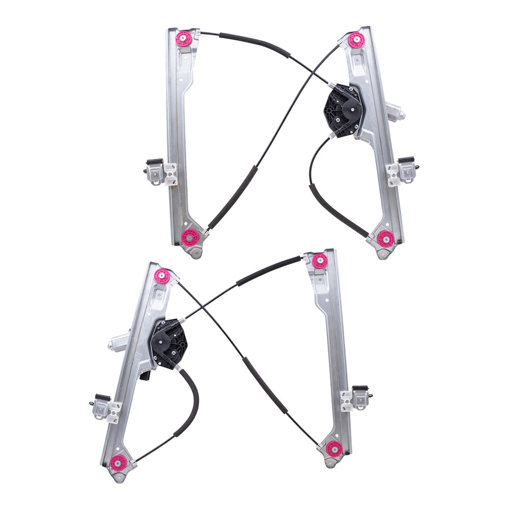 Front Driver and Passenger Side Power Window Regulators with Motor Compatible with 2014-2019 Silverado/Sierra & 2015-2019 Silverado/Sierra 2500/3500