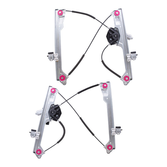 Front Driver and Passenger Side Power Window Regulators with Motor Compatible with 2014-2019 Silverado/Sierra & 2015-2019 Silverado/Sierra 2500/3500