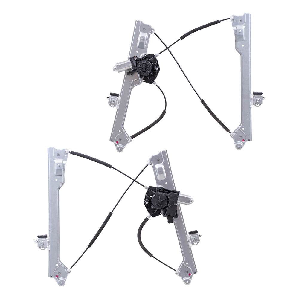 Front Driver and Passenger Side Power Window Regulators with Motor Compatible with 2014-2019 Silverado/Sierra & 2015-2019 Silverado/Sierra 2500/3500
