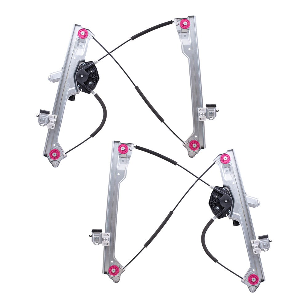 Front Driver and Passenger Side Power Window Regulators with Motor & 7 Pin Connector Compatible with 2015-2019 Silverado/Sierra & 2015-2020 Escalade/Suburban/Tahoe/Yukon