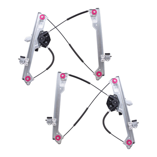 Front Driver and Passenger Side Power Window Regulators with Motor & 7 Pin Connector Compatible with 2015-2019 Silverado/Sierra & 2015-2020 Escalade/Suburban/Tahoe/Yukon