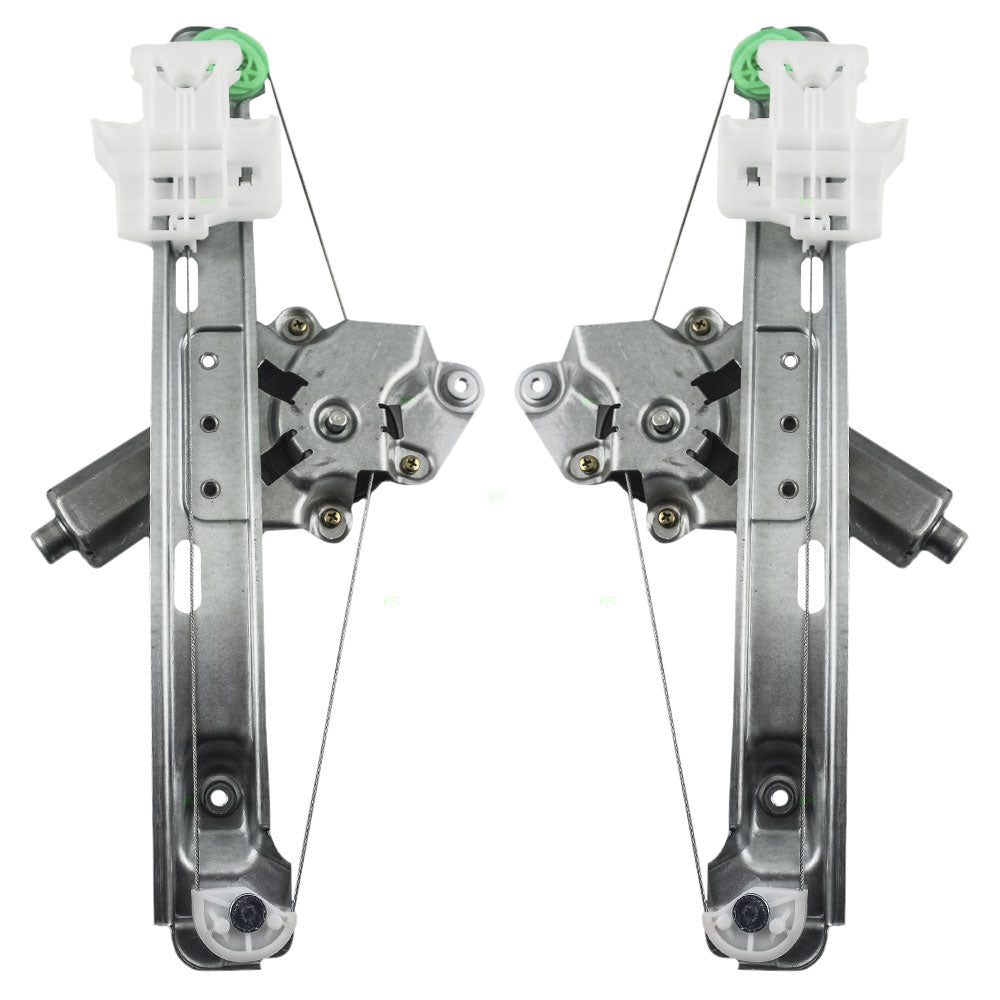 Set Rear Power Window Regulators with Lift Motors Compatible with 2004-2005 Malibu & Malibu Maxx 15270573 15270572