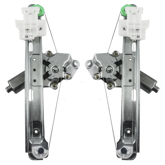 Set Rear Power Window Regulators with Lift Motors Compatible with 2004-2005 Malibu & Malibu Maxx 15270573 15270572