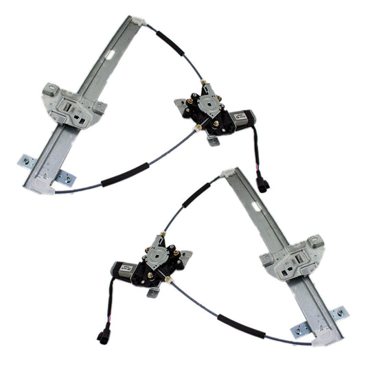 Set Front Power Window Regulators with Lift Motors Compatible with 2002-2007 Vue 15142954 15142955