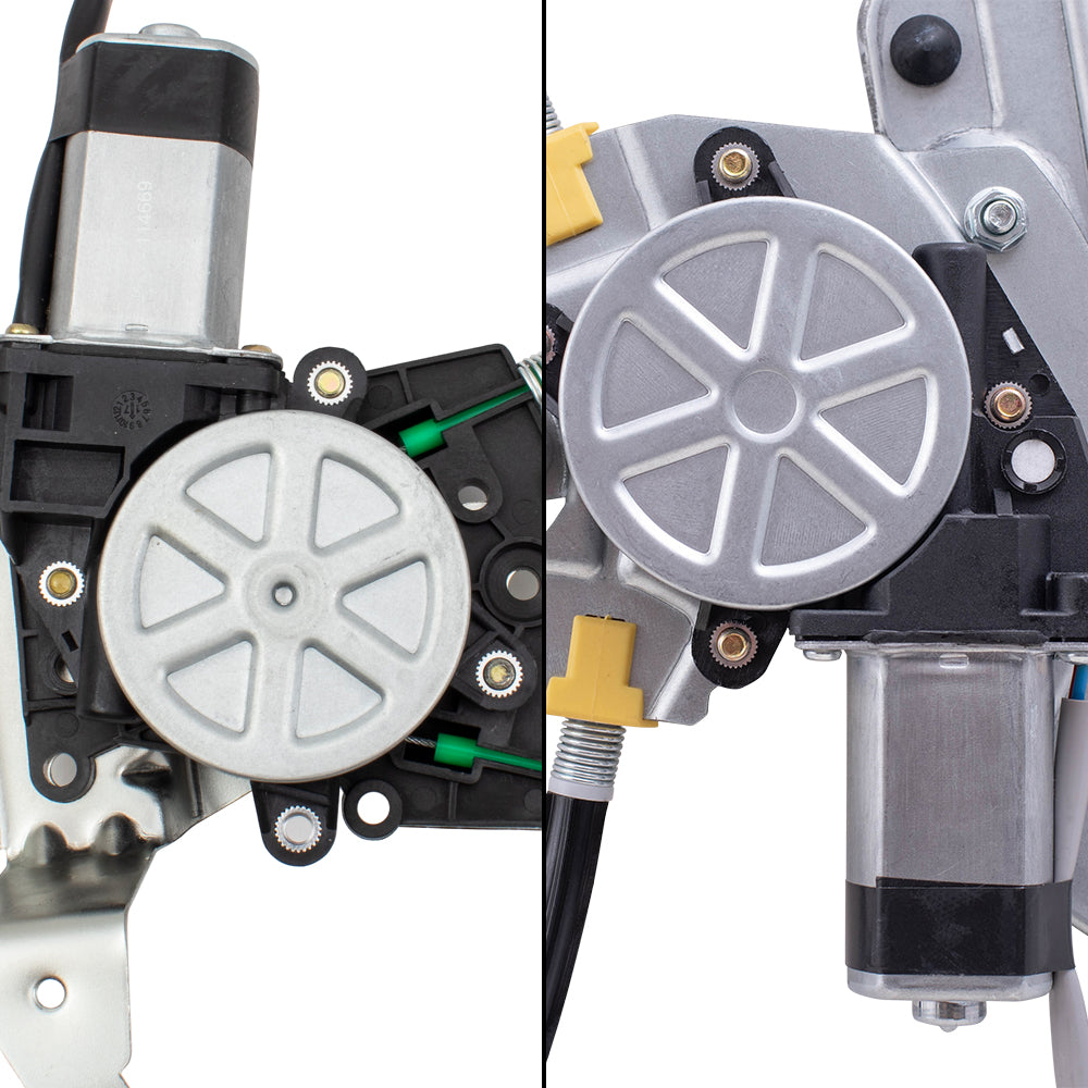 4 Pc Front & Rear Set Power Window Regulators with Motors Compatible with 2000-06 Tahoe Yukon 2002-2006 Escalade