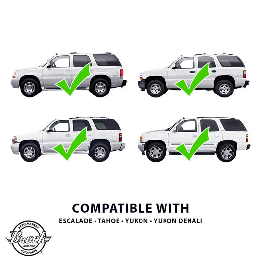 Set Rear Power Window Regulators with Lift Motors Compatible with 00-06 Tahoe Yukon & Denali Escalade 19260050 19260051