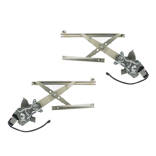Set Front Power Window Regulators with Lift Motors Compatible with 1992-1998 Skylark Achieva Grand Am Sedan 16621659 16621658