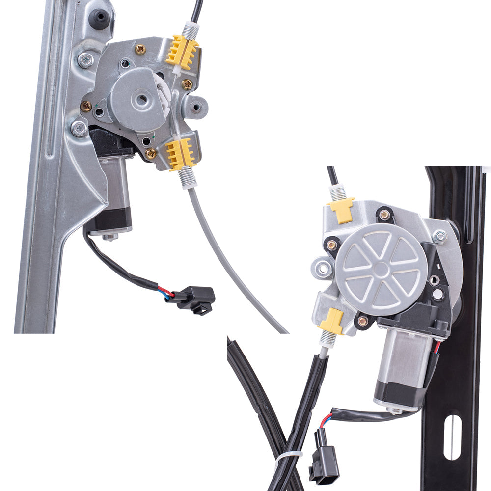 Window Regulators with Motor 4 Piece Set Compatible with 07-13 Avalanche 08-13 Escalade EXT 07-13 Sierra 1500/2500HD/3500HD 07-13 Silverado 1500 07-14 Silverado 2500HD/3500HD