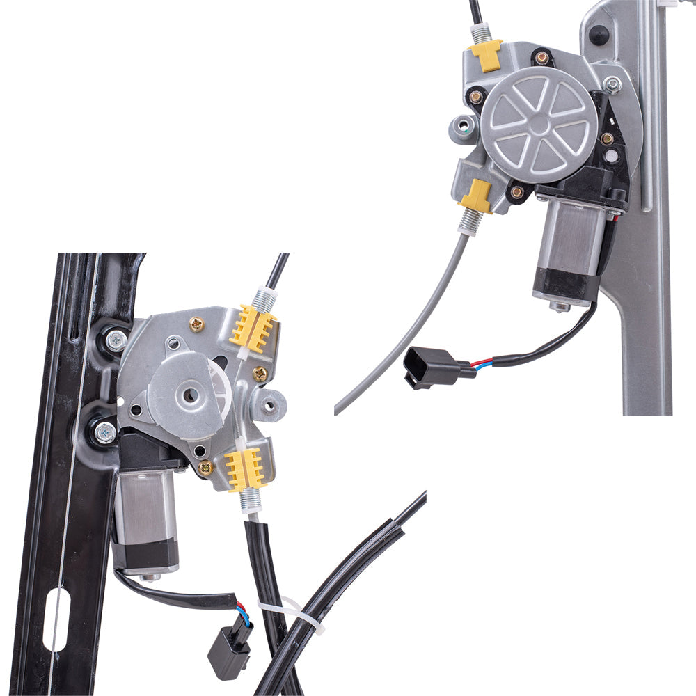 Window Regulators with Motor 4 Piece Set Compatible with 07-13 Avalanche 08-13 Escalade EXT 07-13 Sierra 1500/2500HD/3500HD 07-13 Silverado 1500 07-14 Silverado 2500HD/3500HD