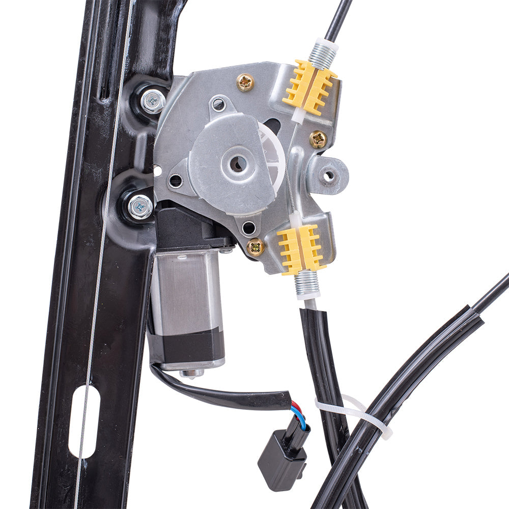 Driver Rear Power Window Regulator and Lift Motor Assembly Compatible with 2007-2014 Silverado Sierra Crew Cab Pickup Truck