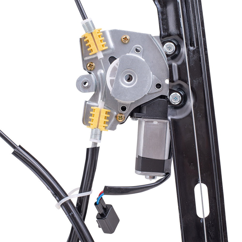 Passenger Rear Power Window Regulator and Lift Motor Assembly Compatible with 2007-2014 Silverado Sierra Crew Cab Pickup Truck