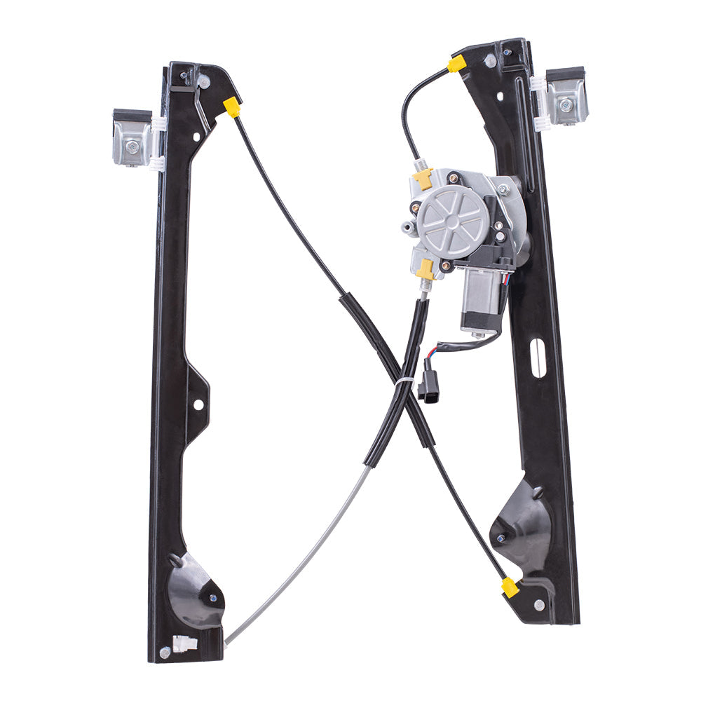 Driver Rear Power Window Regulator and Lift Motor Assembly Compatible with 2007-2014 Silverado Sierra Crew Cab Pickup Truck