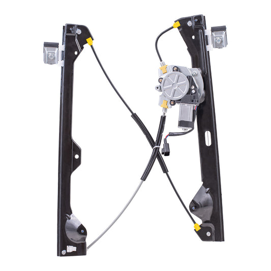 Driver Rear Power Window Regulator and Lift Motor Assembly Compatible with 2007-2014 Silverado Sierra Crew Cab Pickup Truck