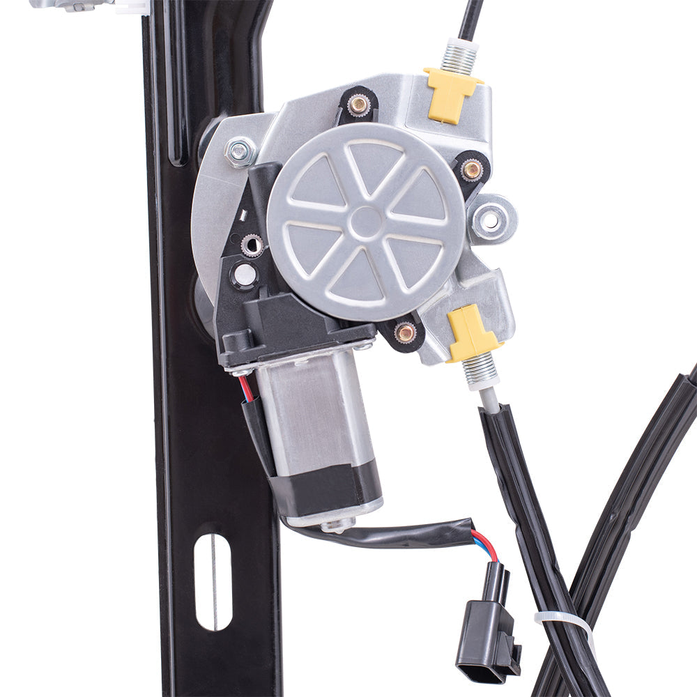 Passenger Rear Power Window Regulator and Lift Motor Assembly Compatible with 2007-2014 Silverado Sierra Crew Cab Pickup Truck