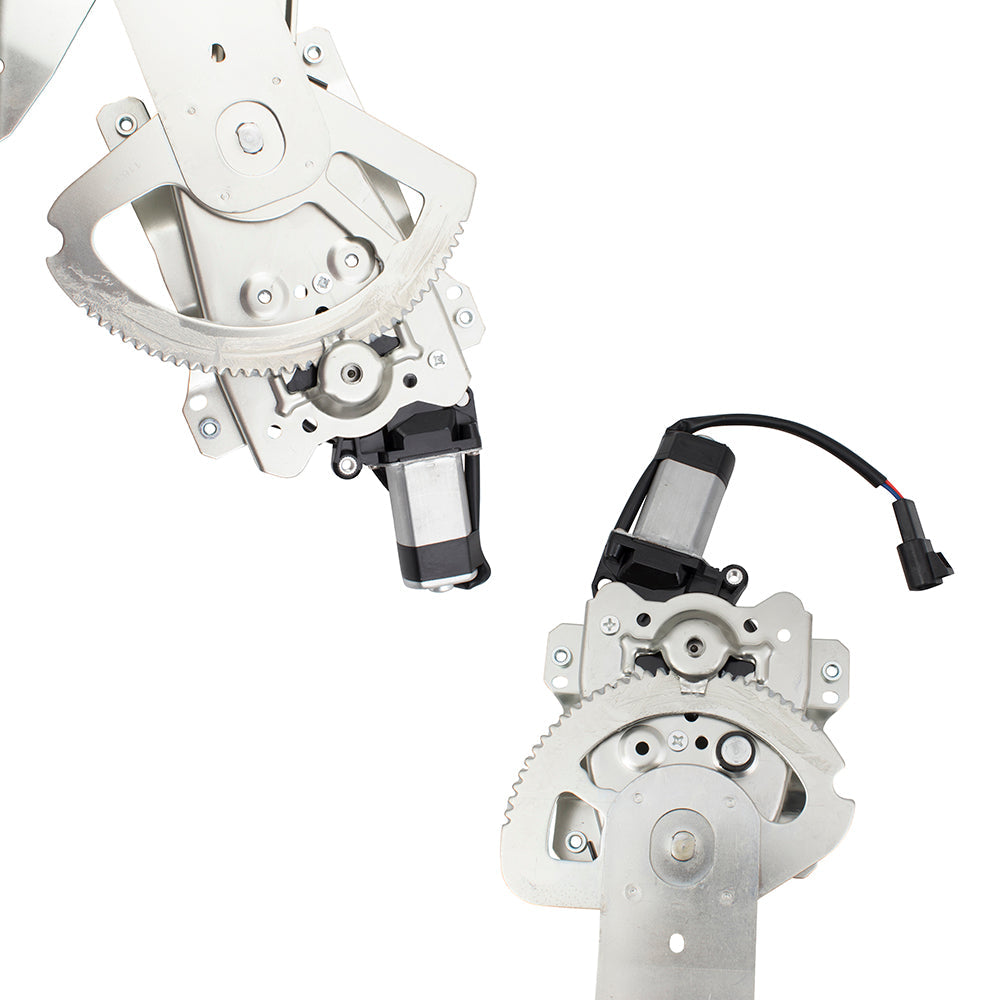 4 Pc Set Power Window Regulators with Motors Compatible with 1996-2002 S Series SL SW Sedan Wagon