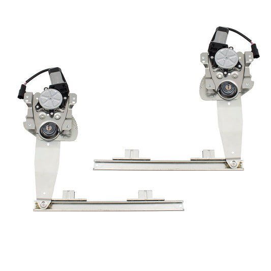 Set Rear Power Window Regulators with Lift Motors Compatible with 96-02 S Series SL SW Sedan Wagon 21171235 21171234