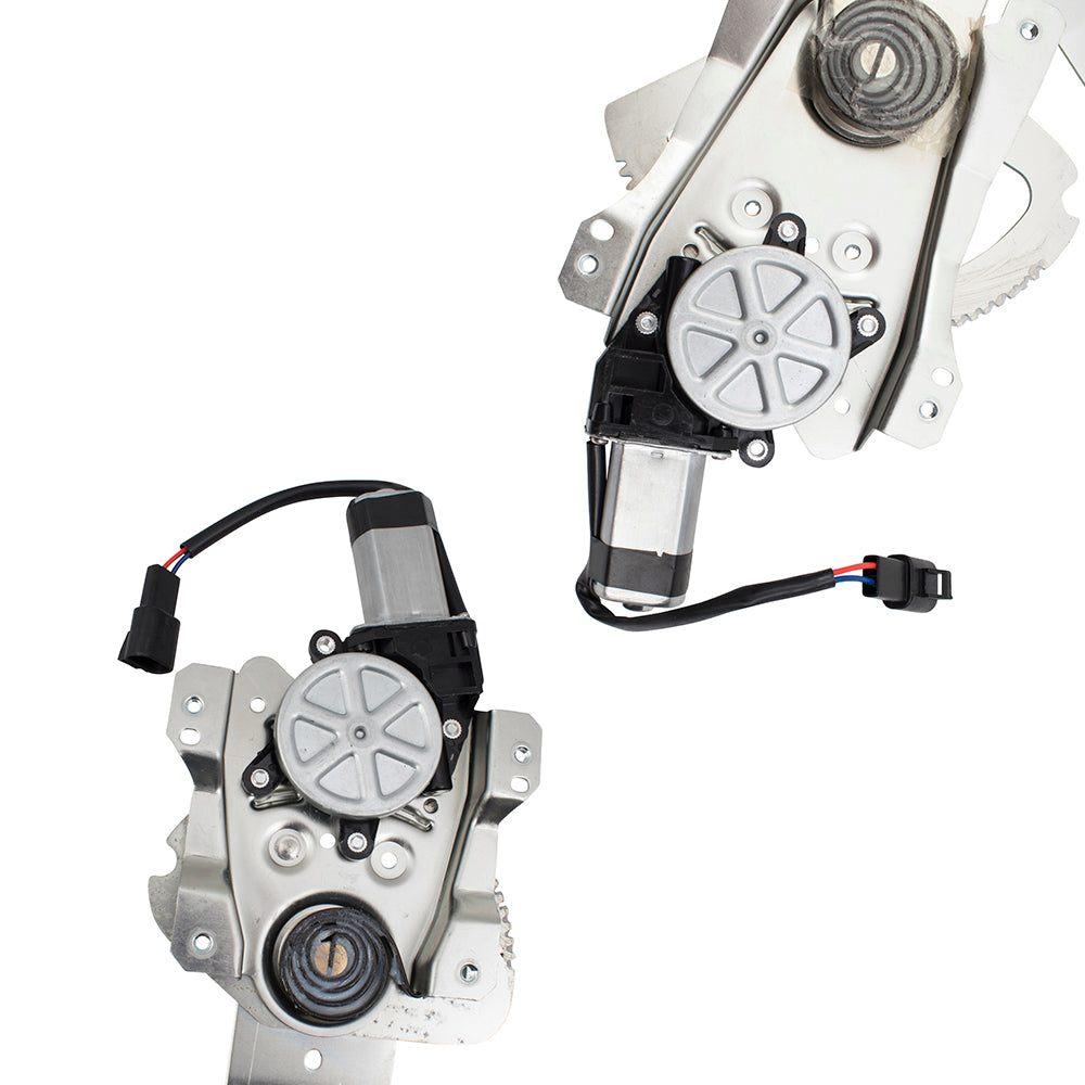4 Pc Set Power Window Regulators with Motors Front & Rear Compatible with 1996-2002 S Series SL SW Sedan Wagon