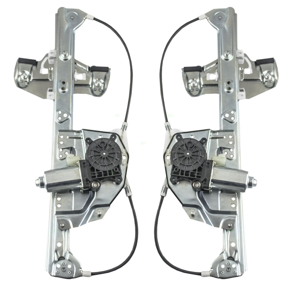 Set Rear Power Window Regulators with Lift Motors Compatible with 2000-2005 DeVille 9244838 19244837