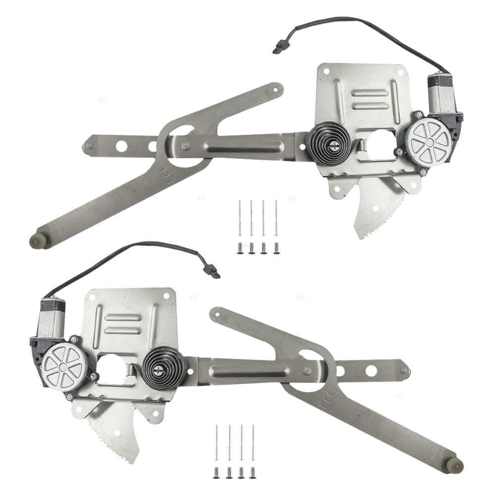 Set Front Power Window Regulators with Lift Motors Compatible with 94-04 S10 Pickup Sonoma Blazer Jimmy Bravada Hombre