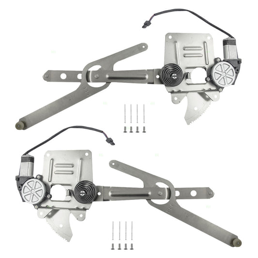 Set Front Power Window Regulators with Lift Motors Compatible with 94-04 S10 Pickup Sonoma Blazer Jimmy Bravada Hombre
