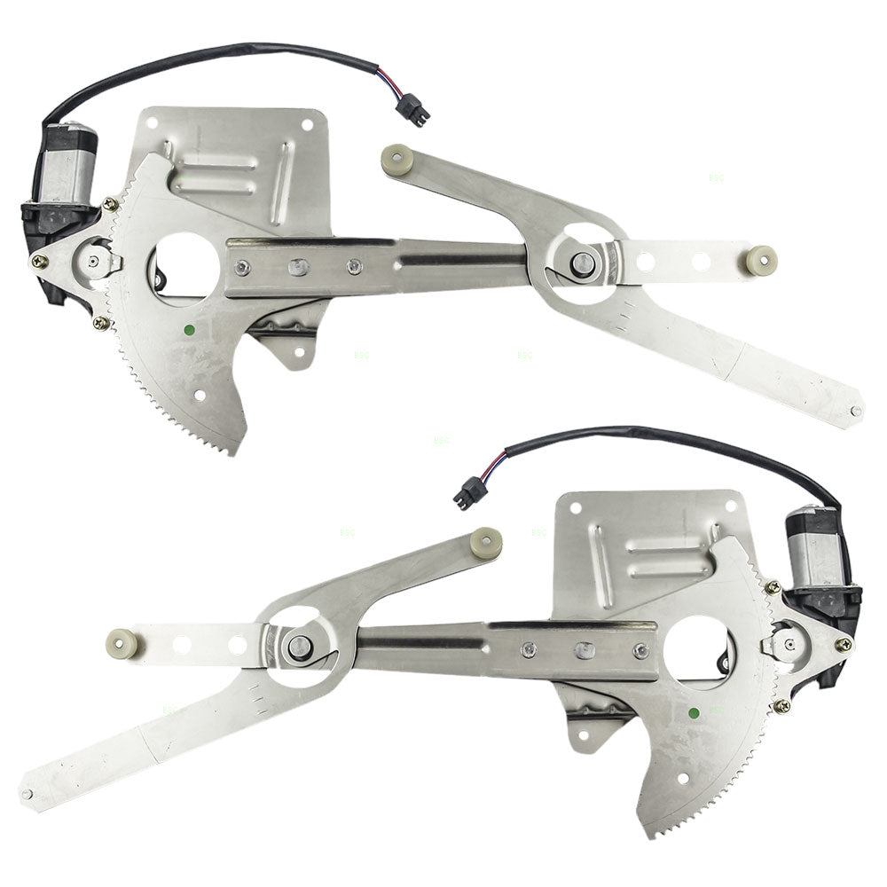 Set Front Power Window Regulators with Lift Motors Compatible with 94-04 S10 Pickup Sonoma Blazer Jimmy Bravada Hombre