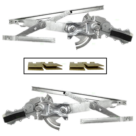 6 Pc Set Front Power Window Regulators with Motors Kit Compatible with 1995-2005 Cavalier Sunfire Sedan