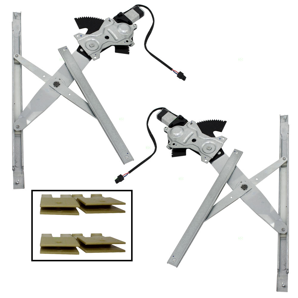 6 Pc Set Front Power Window Regulators with Motors Kit Compatible with 1995-2005 Cavalier Sunfire Coupe