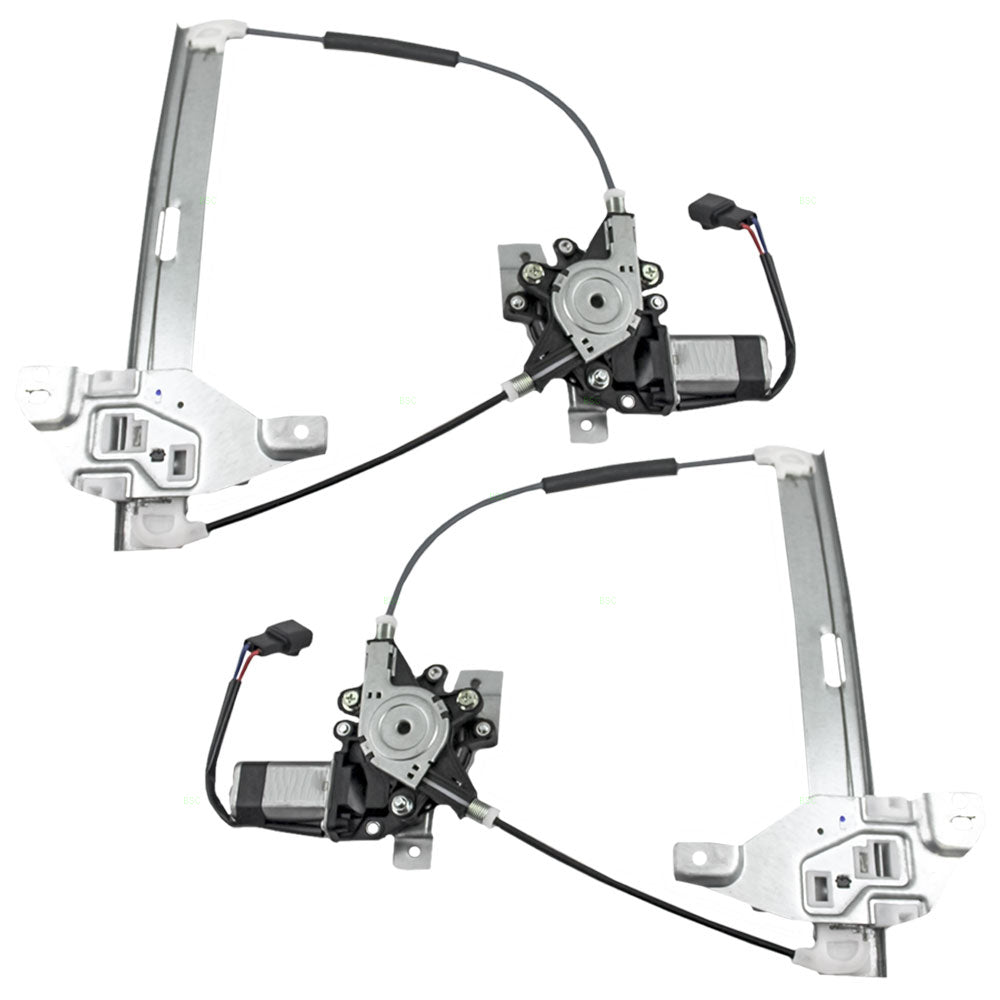 Set Rear Power Window Regulators with Lift Motors Compatible with 2000-2005 Impala 10338857 10338856