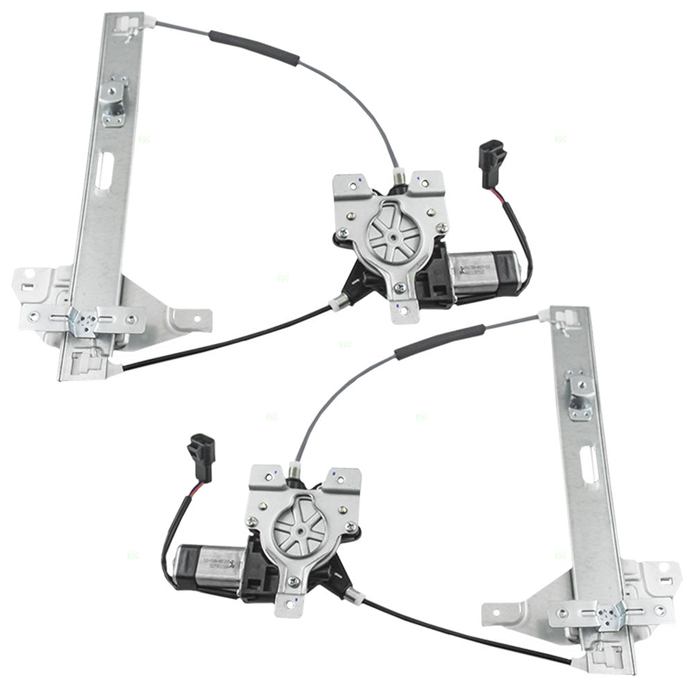 Set Rear Power Window Regulators with Lift Motors Compatible with 2000-2005 Impala 10338857 10338856