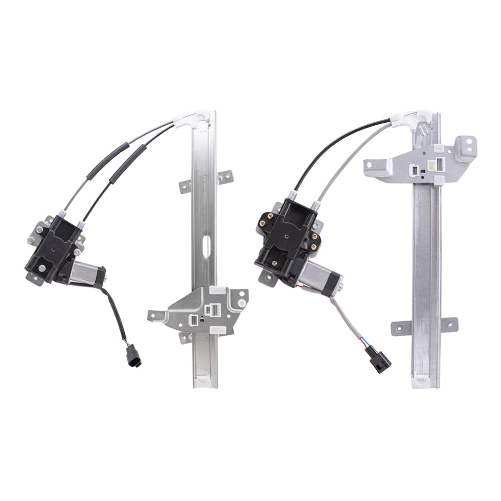 Front and Rear Driver Side Power Window Regulators with Motor Compatible with 1997-2003 Grand Prix Sedan