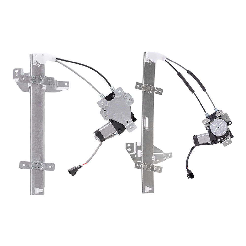 Front and Rear Driver Side Power Window Regulators with Motor Compatible with 1997-2003 Grand Prix Sedan